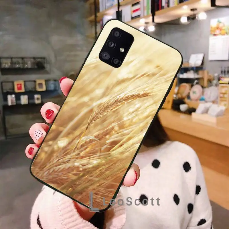 

Raw material for bread wheat fashion Phone Case For Samsung A51 A52 A71 A50 A12 A21S S8 S9 S10 S20 S21 Plus Fe Ultra