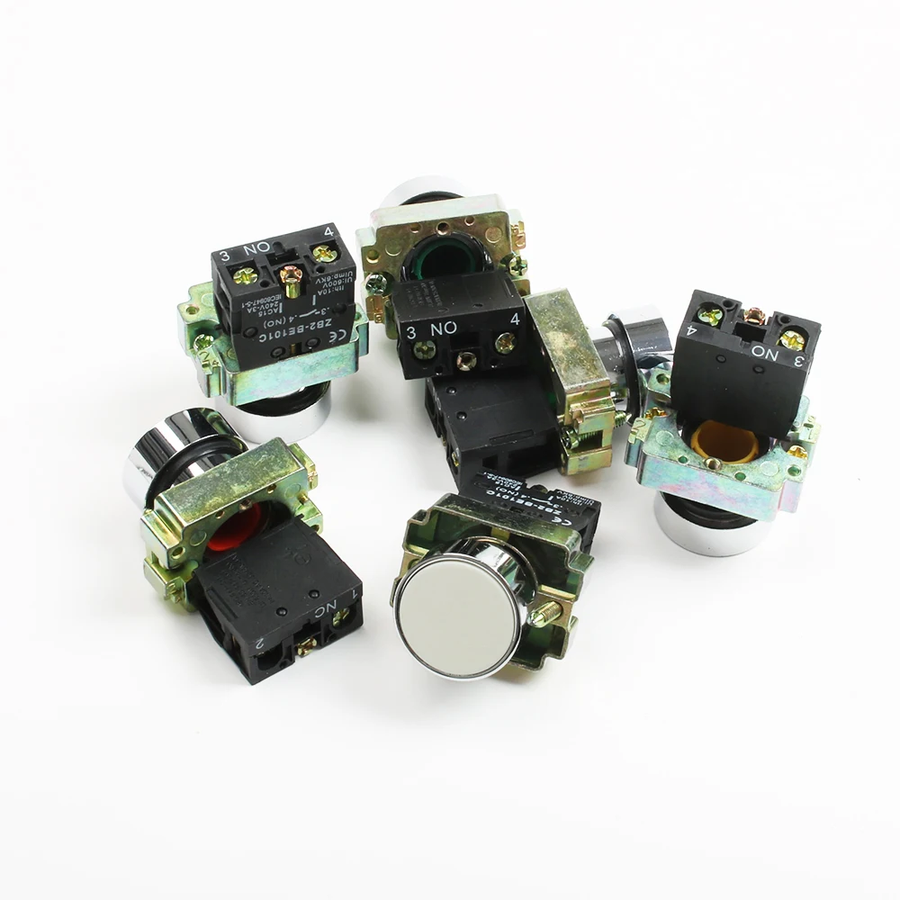 XB2-BA11 BA21 BA51 BA61 BA42 NO/NC 22 мм мгновенная кнопка смывания плоская переключения