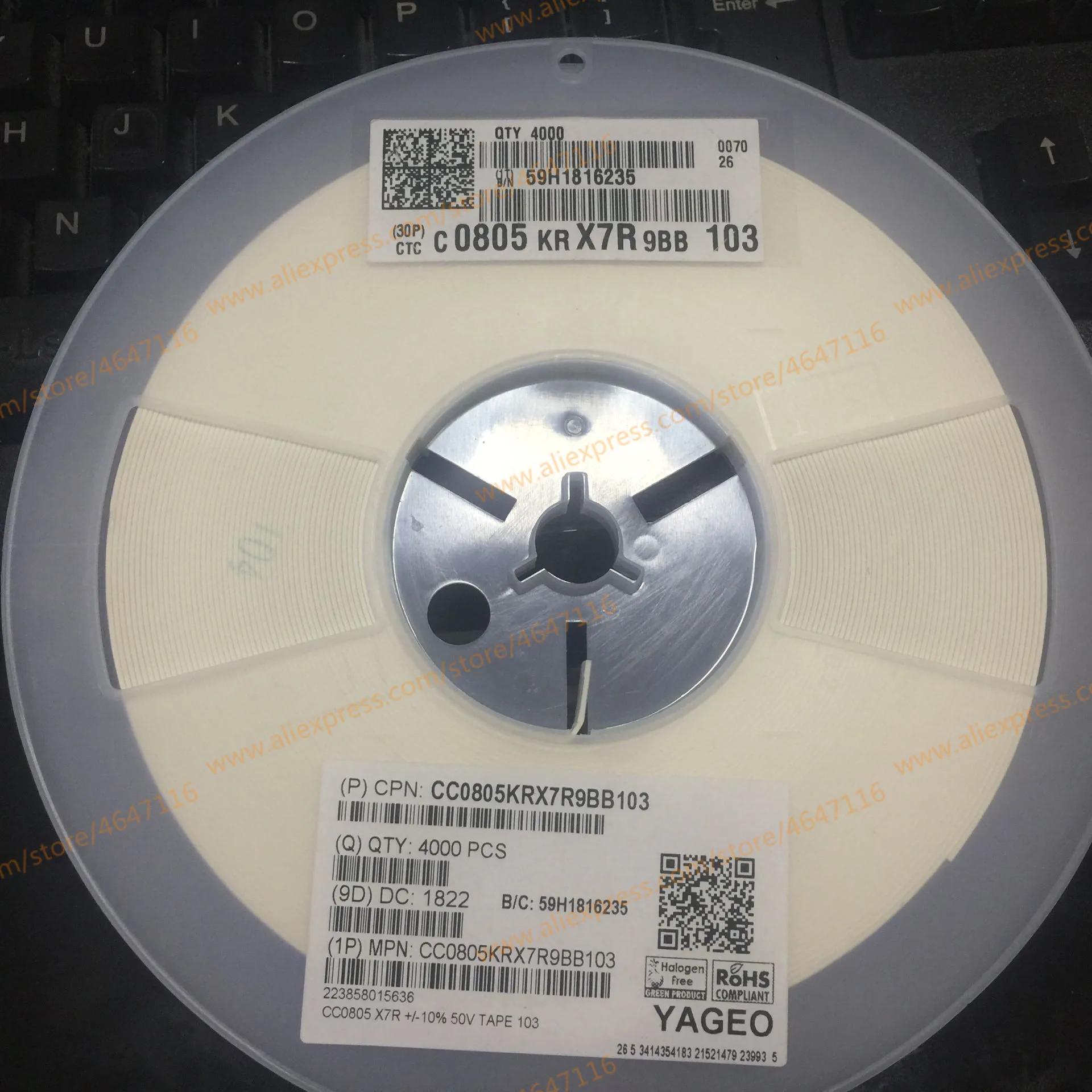 Бесплатная доставка 4000 шт./пластины новый танталовый конденсатор 0805 103K 50V X7R SMD |