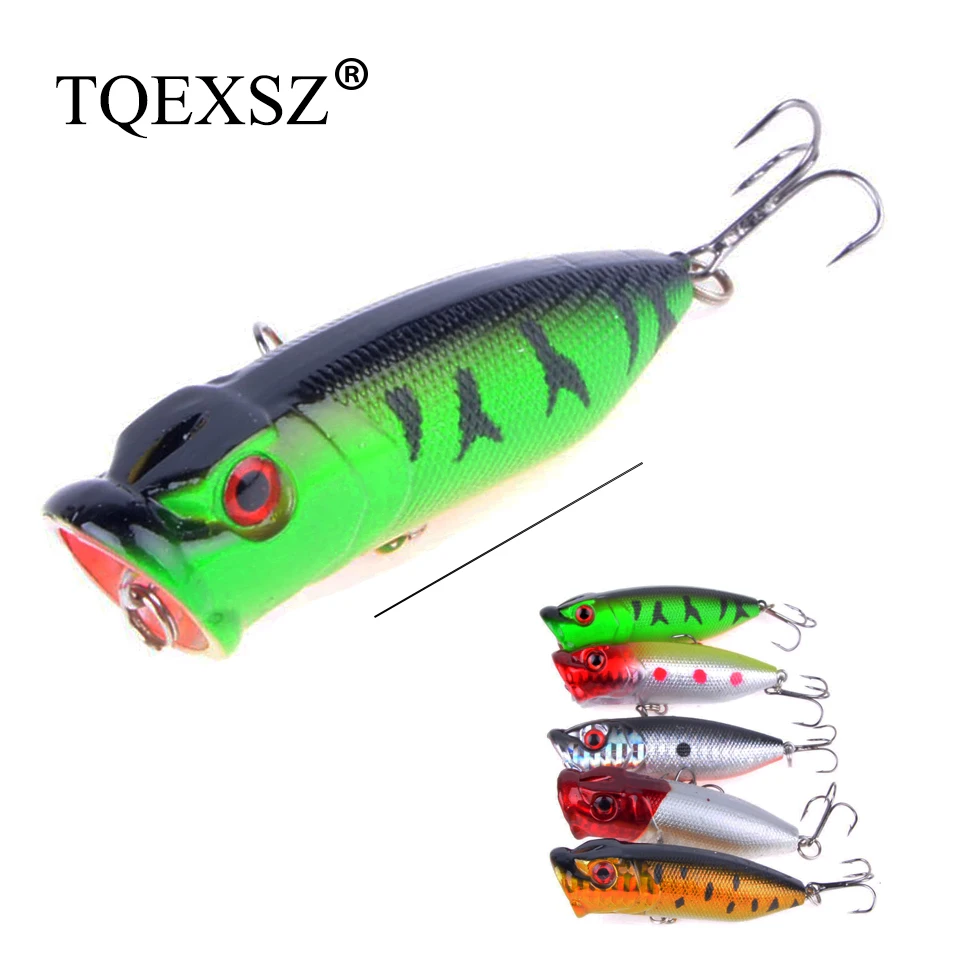 1 шт. рыболовная приманка 7cm11.2g Topwater Поппер приманки 5 цветов жесткие