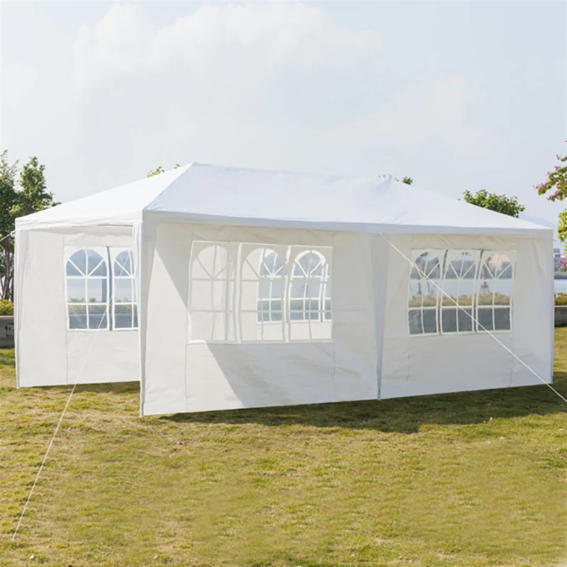 値段 スパイラルチューブ付き防水テント,白い庭,ビーチ,キャンプ,パティオ,屋外シェルター,3x6m