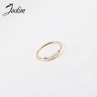 Joolim высокого класса 18K Золото PVD натуральный пресноводный жемчуг Необычные комбинированные кольца для женщин из нержавеющей стали ювелирные изделия оптом