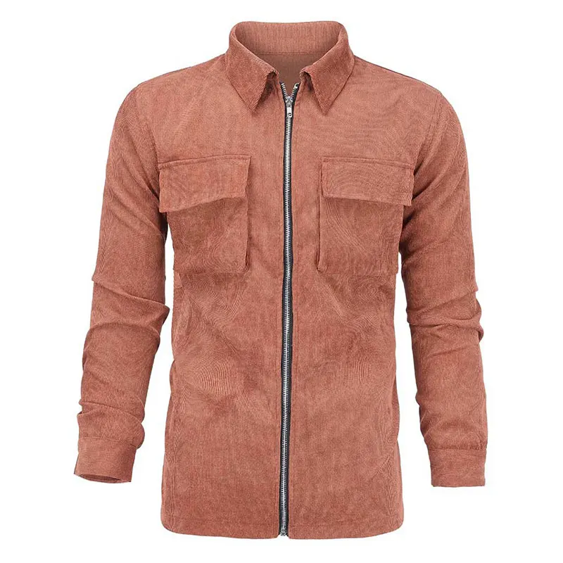 

Cofekate Mens Corduroy Jacket All Match Korean Style Single Breasted Pocket Leisure Male Soft Trendy Outerwear Men Clothing 2020