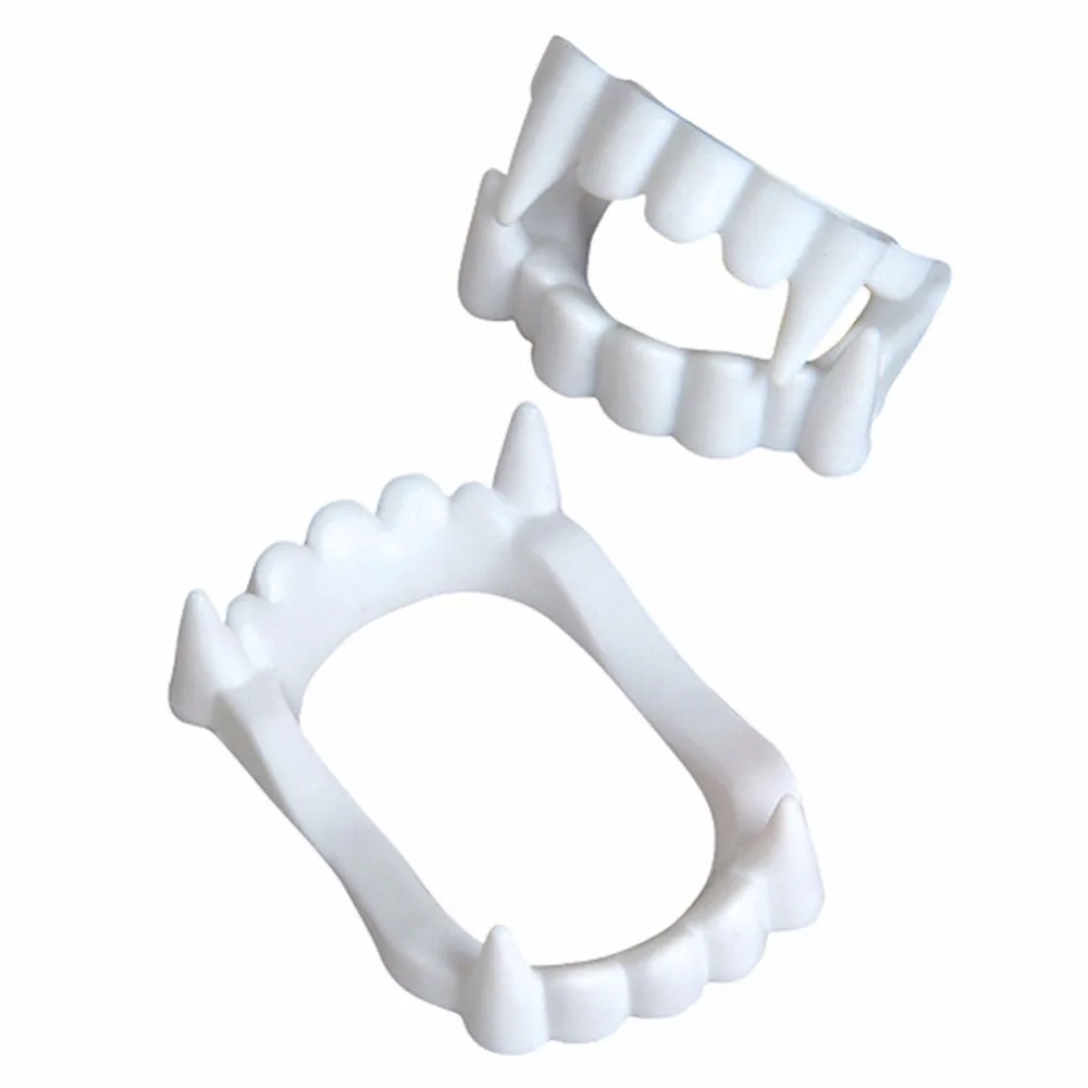 Декорационные зубы для Хэллоуина - Вампирские и Зомби, 2 шт., маленькие тигровые зубы для Косплея, #281229.