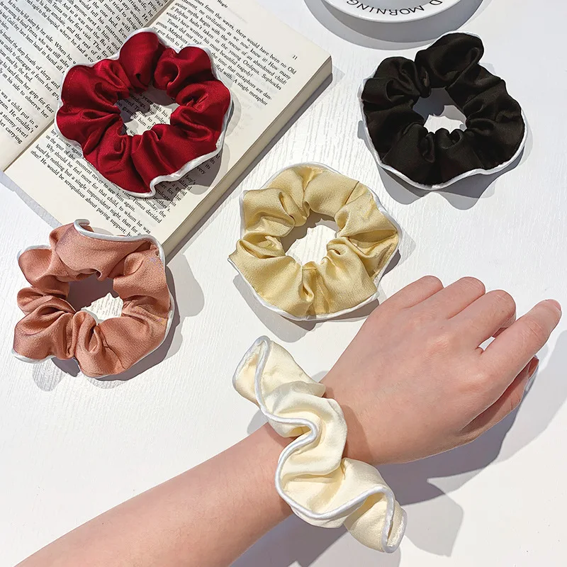 

Korean Style Sweet Scrunchies Girls Elastic Hair Bands For Children Hair Accessories Ponytails Kids Headdress Hair Ring