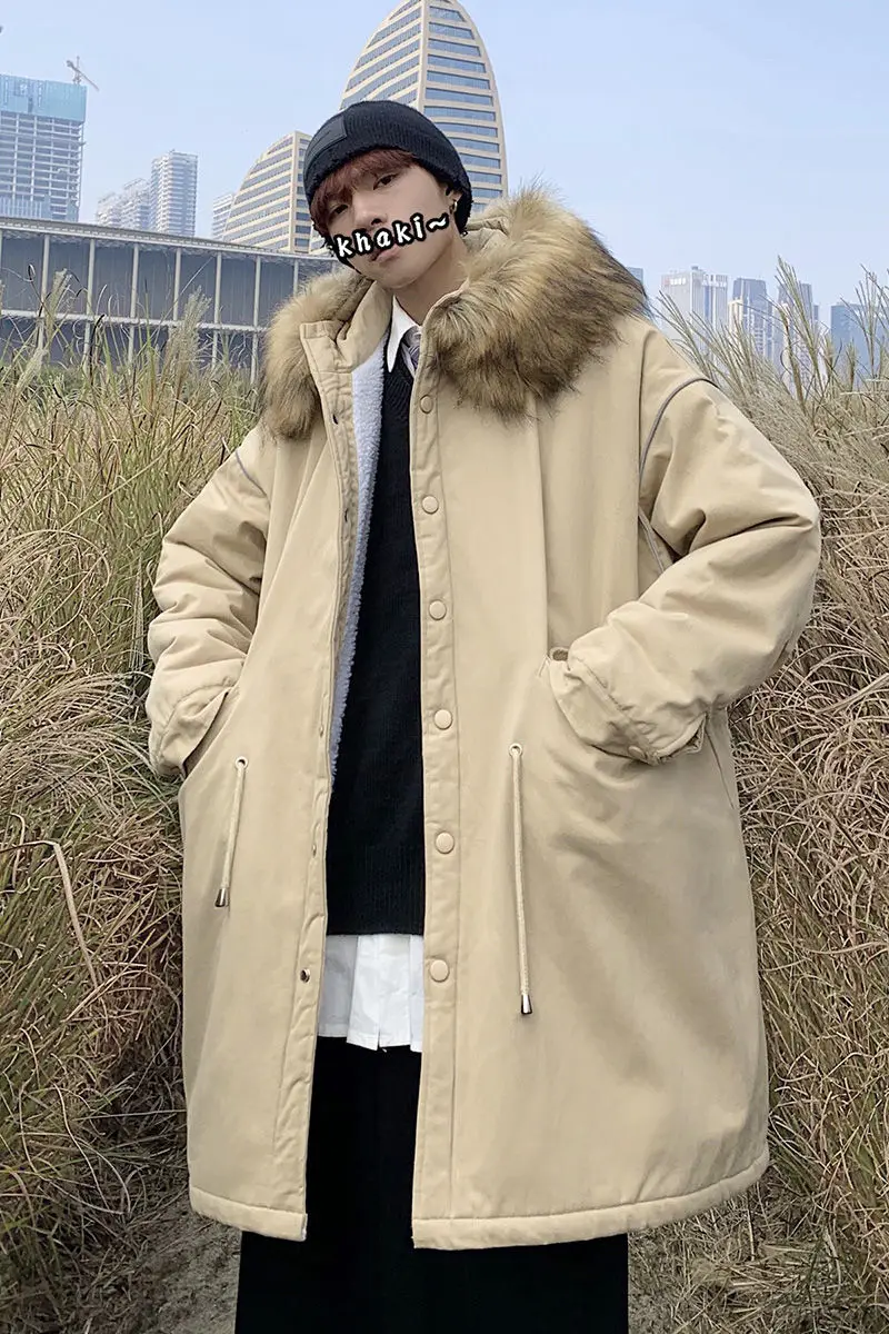 

Men's cotton-padded clothes 2020 Autumn winter new slimming long thickened cotton-padded clothes casual youth men's wear