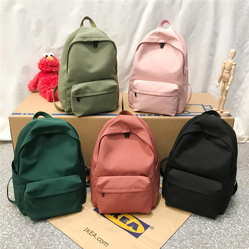 

Solid Cute Backpack Fashion Small Fresh School Bag Children Backpacks Travel Bags 2020 Kawaii Simple Women Backpacks