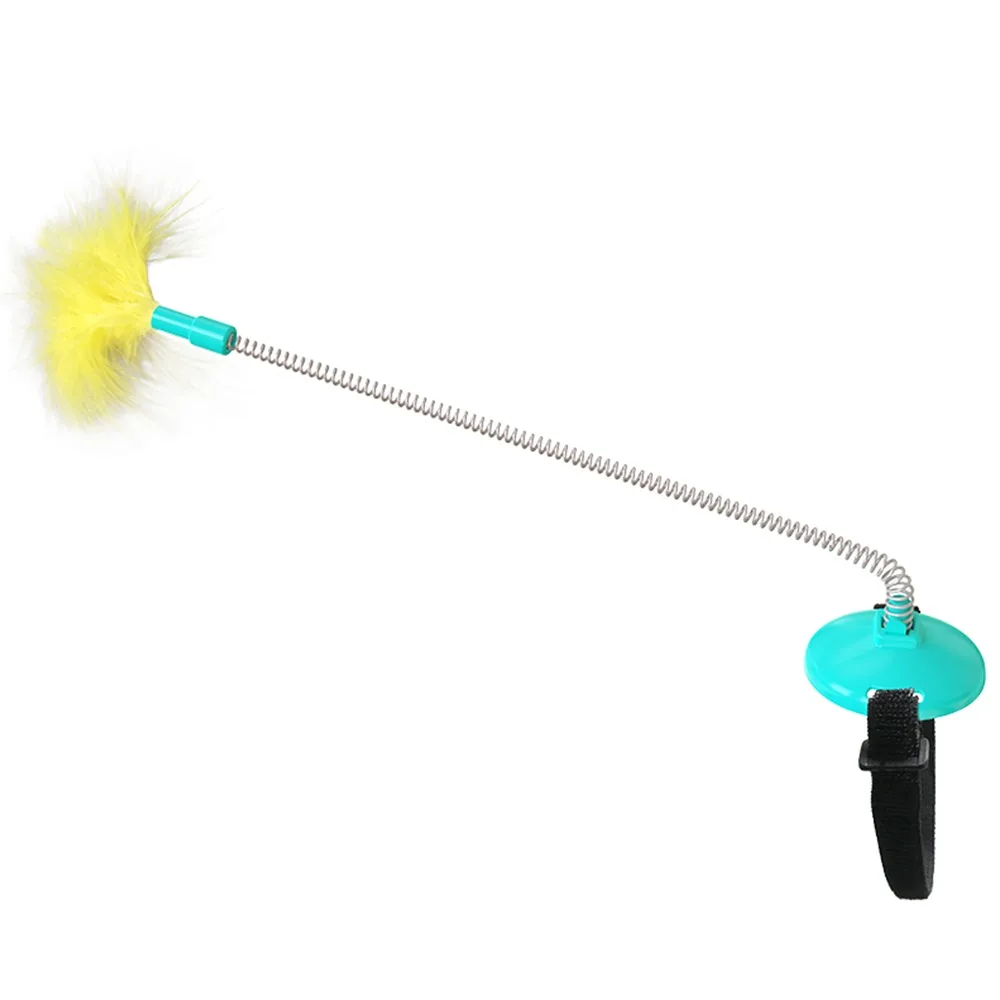

1PC Cat Toy Interactive Kawai Funny Free Hands Cat Teaser Stick with Feather Original Toys Wand for Cats Kitten Pet Products
