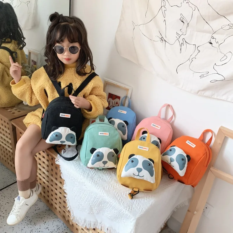 Детская Подарочная сумка милые красивые панды Мультяшные рюкзаки для дошкольных