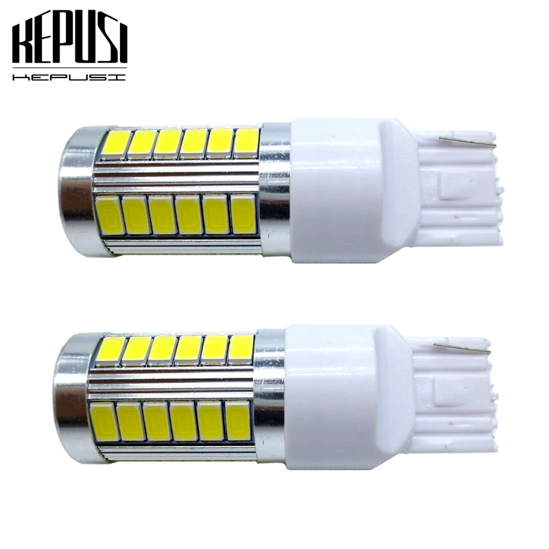 2 шт. Автомобильные светодиодные ламсветильник T20 7440 7443 33 SMD 5630 W21/5 Вт W21W WY21W 12