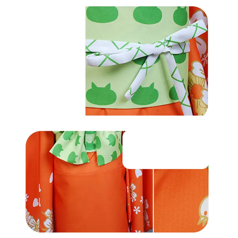 

Anime Super Danganronpa 2 Hiyoko Saionji Hiyoko Kimono Cosplay Costume Adult Women Orange Dress Kimono in stock Dress Kostuums
