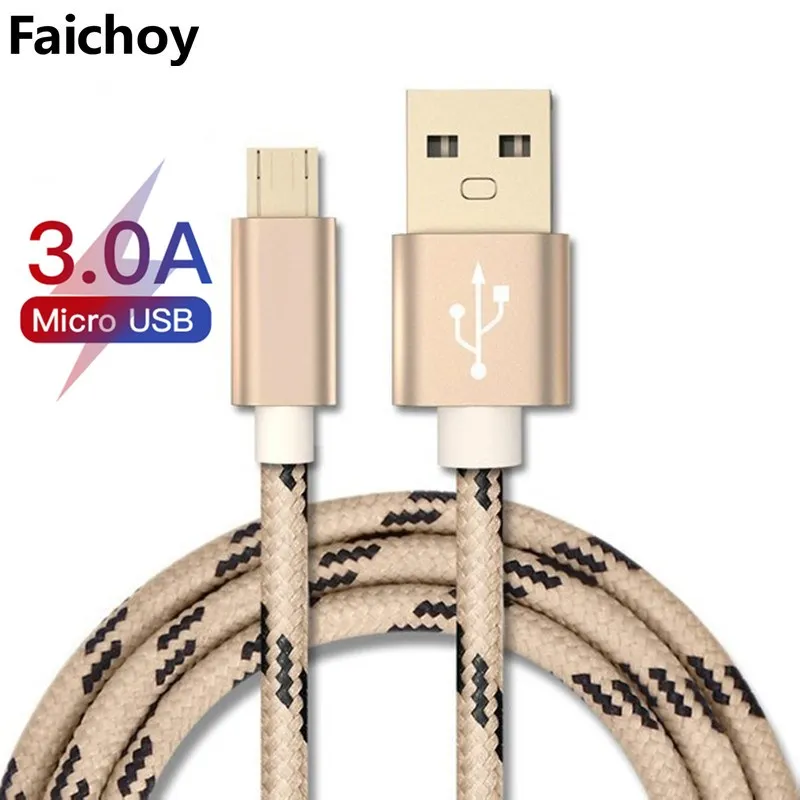 Хорошее 3а микро быстрое зарядное устройство кабель для samsung sony Xiaomi Android USB микро кабель передачи данных для быстрой зарядки A3 A5 A7 J5 J7 зарядное устройство Шнур
