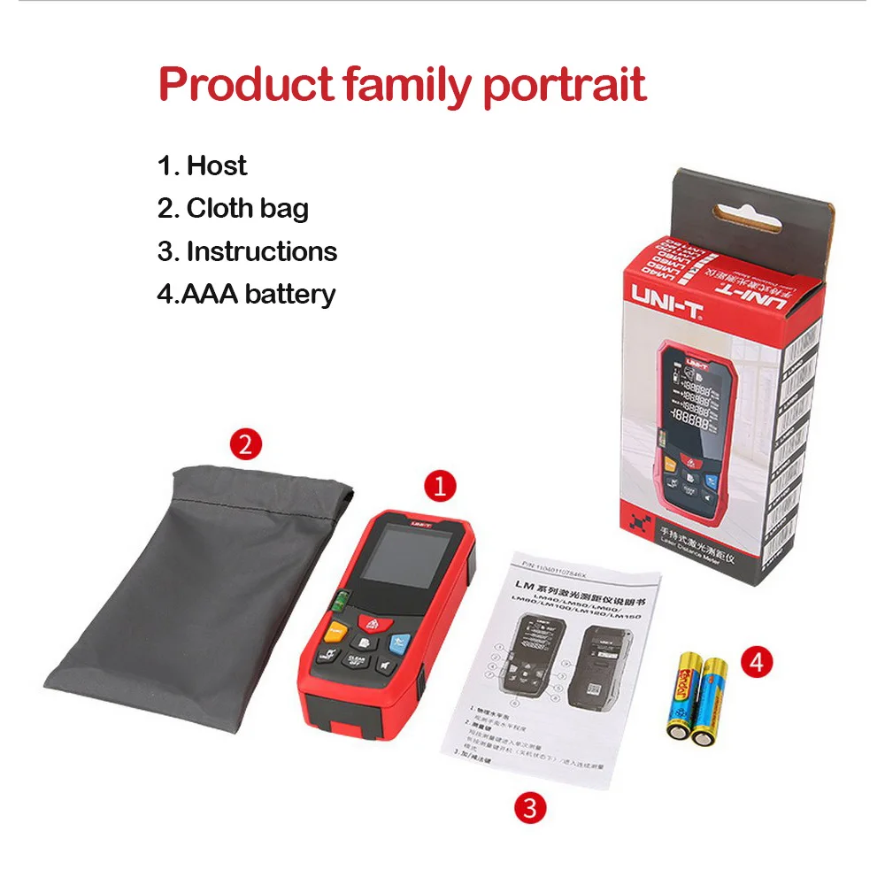 

Laser Rangefinder 40M To 150M Handheld Laser Rangefinder Measuring Room Instrument Distance Measuring Meter Construction Tools