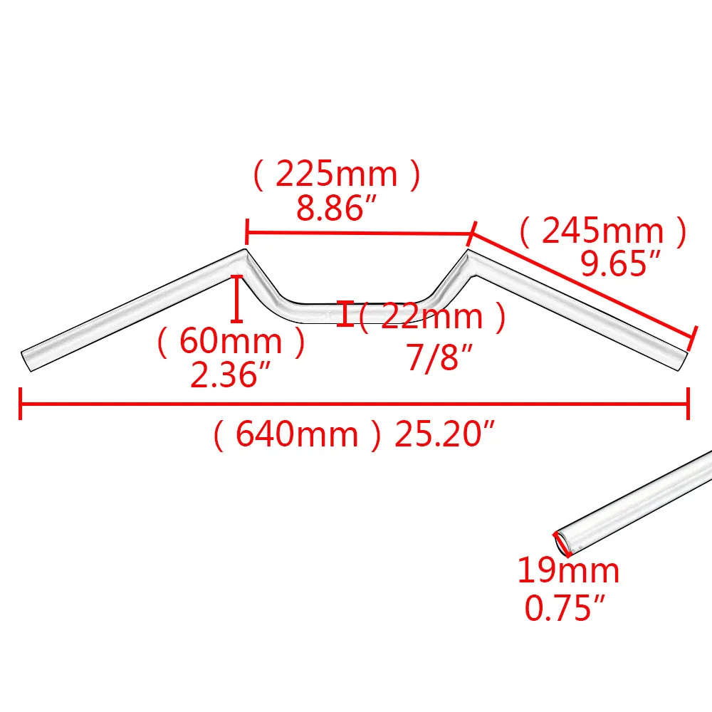 

Universal Motorcycle 1" 22mm Handlebars Drag Bar For Harley Yamaha Chopper Sportster 1200 883 Fatboy Bobber Cafe Racer Touring