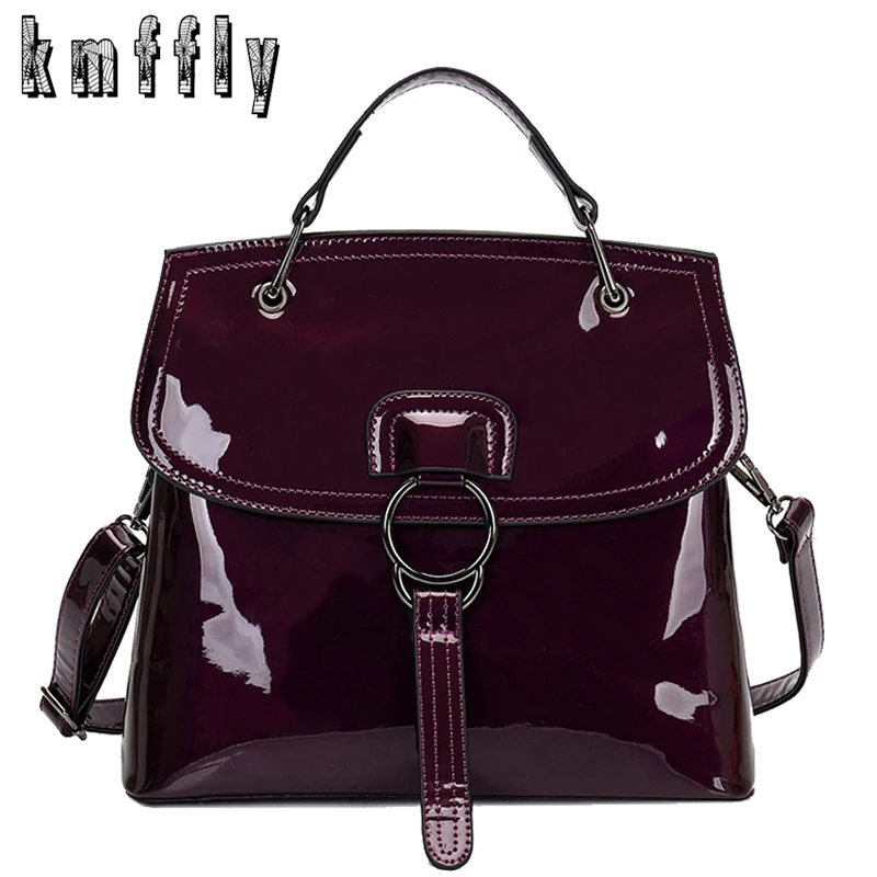 Зеркальные кожаные сумки через плечо для женщин 2019 Женская вместительная сумка