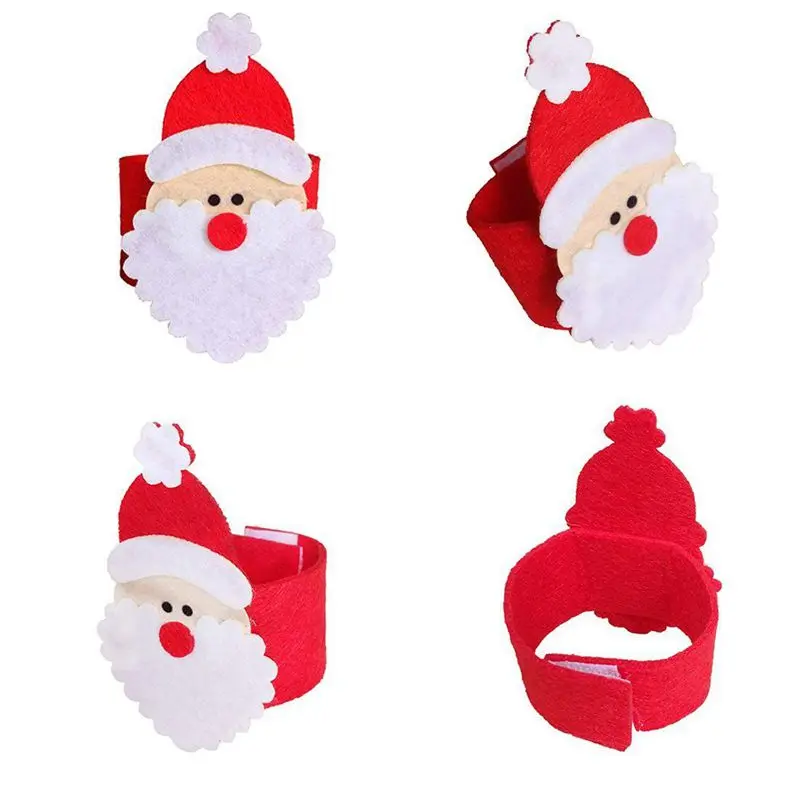 

8pcs Christmas Napkin Rings Napkin Holder Party Banquet Dinner Table Decor