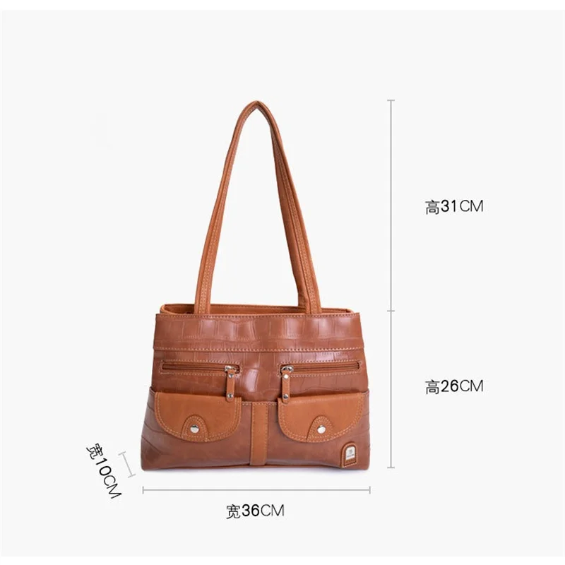 

Luxury Handbag 2021 New Crocodile Print Crossbody Bag Fashion Large Capacity Soft Leather Shoulder Bag Female Travel Handbags