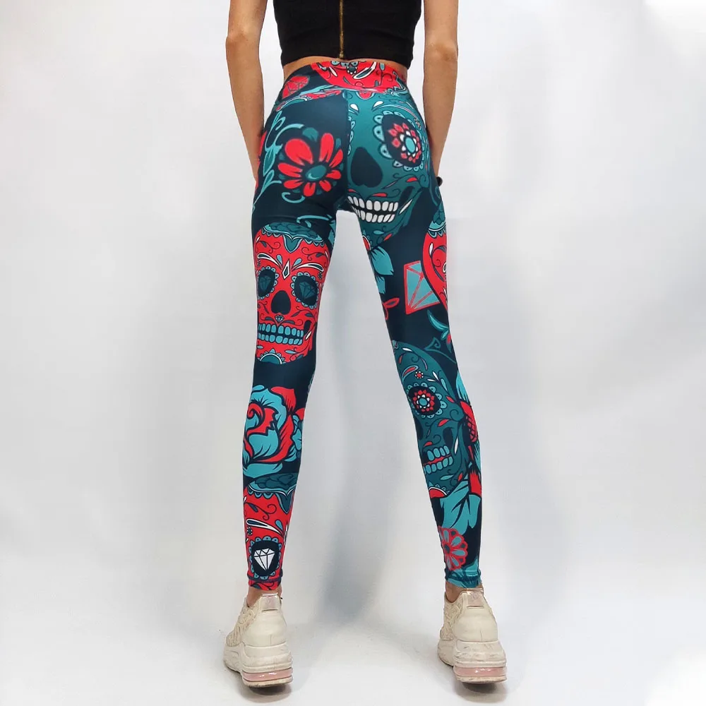 Осенне-зимние леггинсы модные брюки женские колготки женские компрессионные штаны высокой талией спортивные штаны Готика Slim S ~ 2XL on.