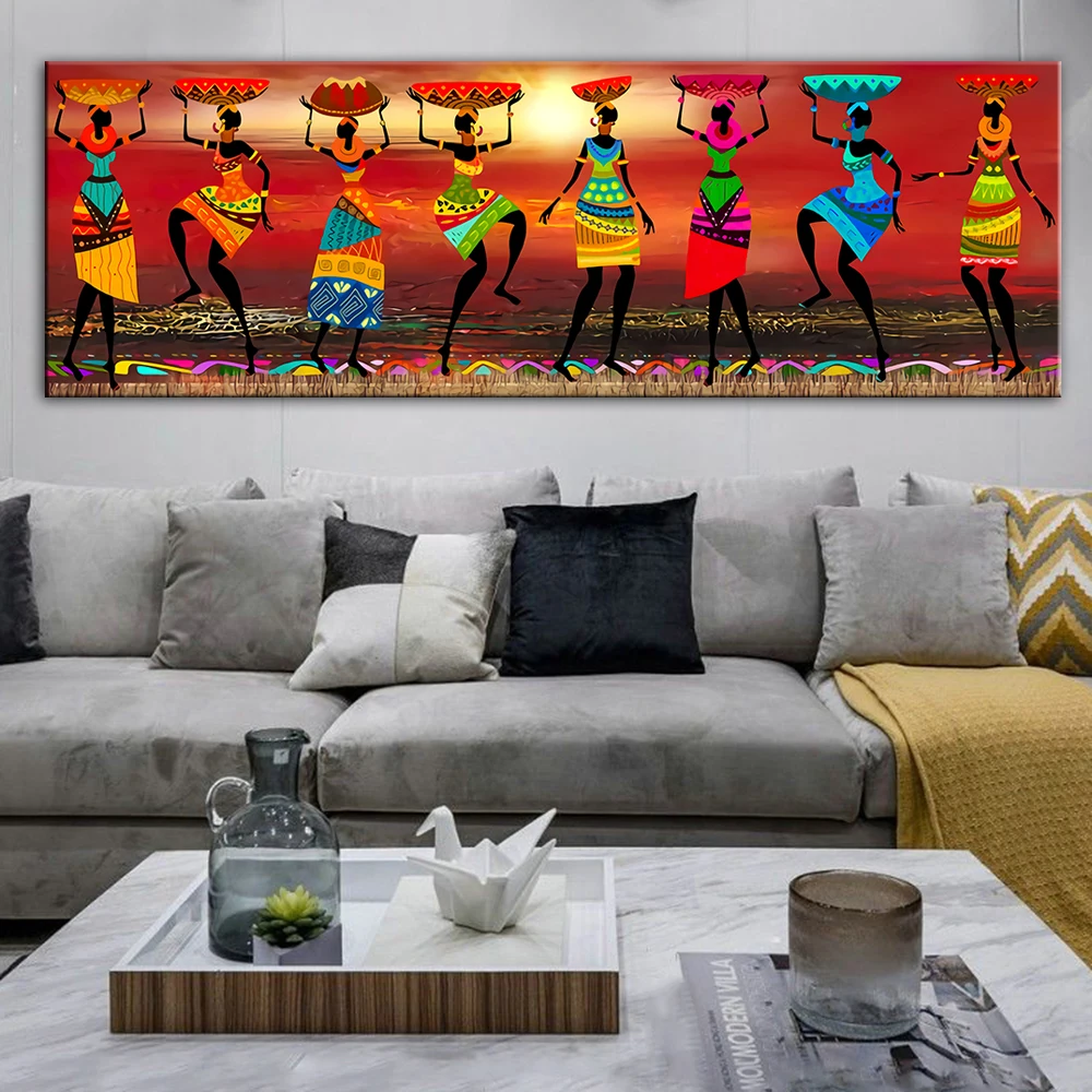 

African Woman Art Canvas Paintings Black Woman Dancer Canvas Posters And Prints African Art Wall Picture Home Decor