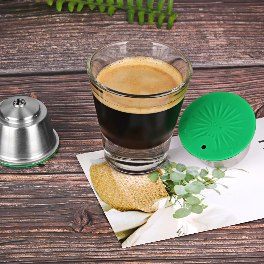 Фото Капсула Nespresso ICafilas из нержавеющей стали, многоразовая, с квадратным отверстием №5