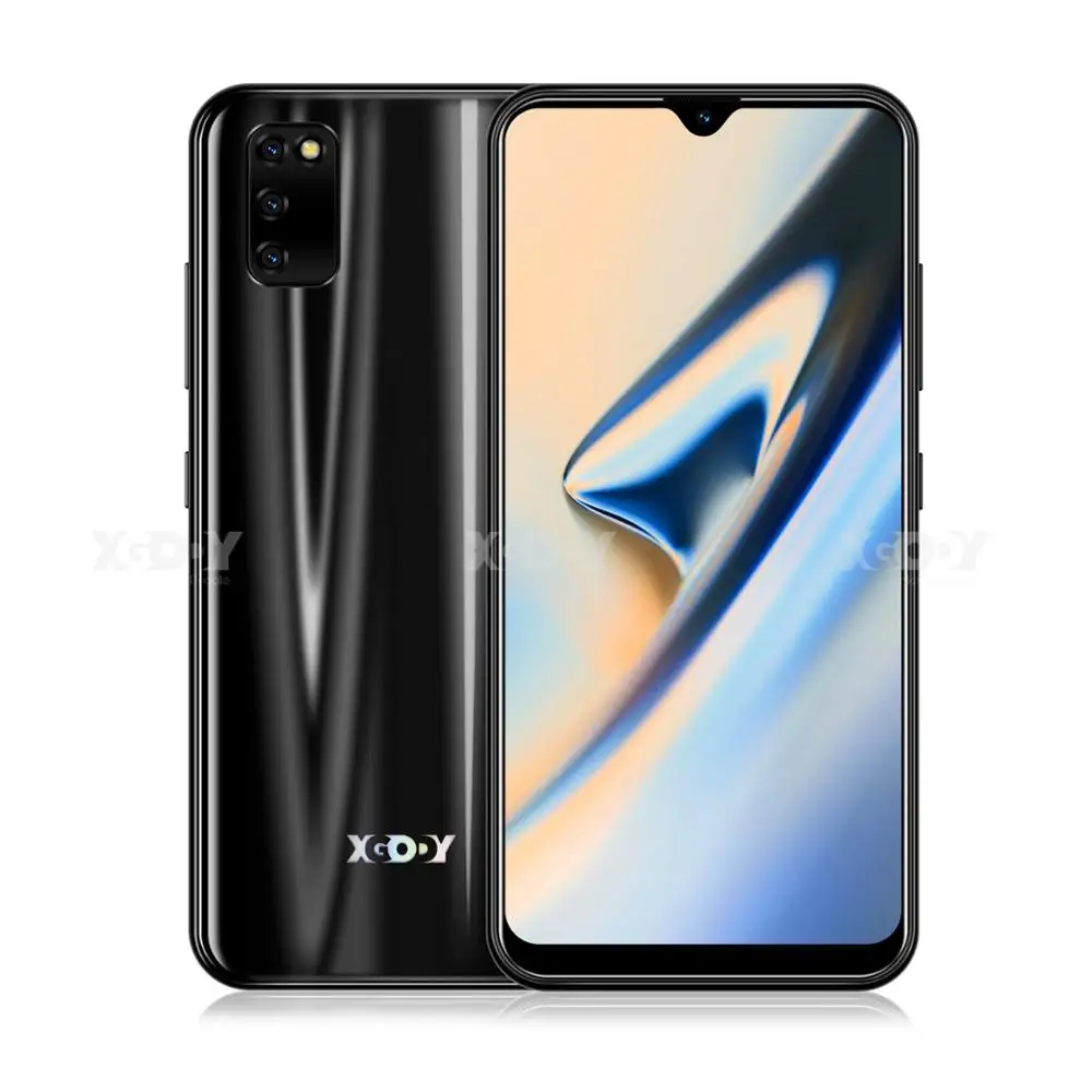 Black XGODY M30s 4G Смартфон Android 9,0 6," экран капли воды 3g 32G MTK6737 четырехъядерный 8 Мп 2850 мАч разблокировка лица ID мобильный телефон - Цвет: Black