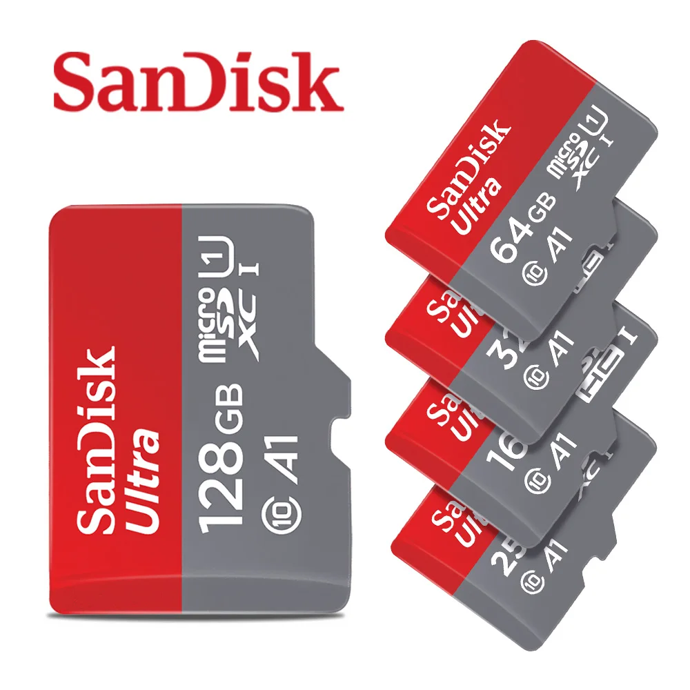 Карта памяти SanDisk Ultra Micro SD 100% оригинал 128 ГБ 32 64 256 400 гб TF-карта 16 Гб класс 10 Max 98