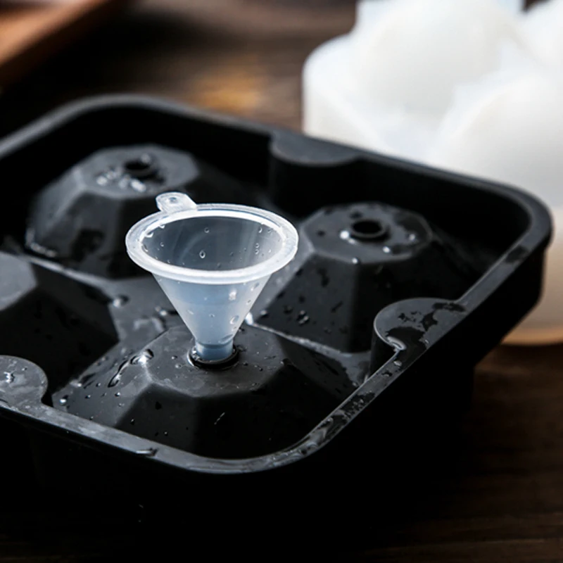 Силиконовая форма для льда 3D Алмазный лоток с формой кубиков коктейлей кубик