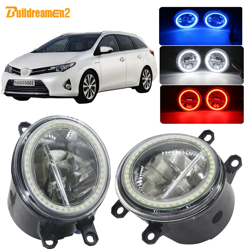 Buildreamen2 для Toyota Auris 2012 2018 автомобиля H11 светодиодный туман светильник глаза ангела