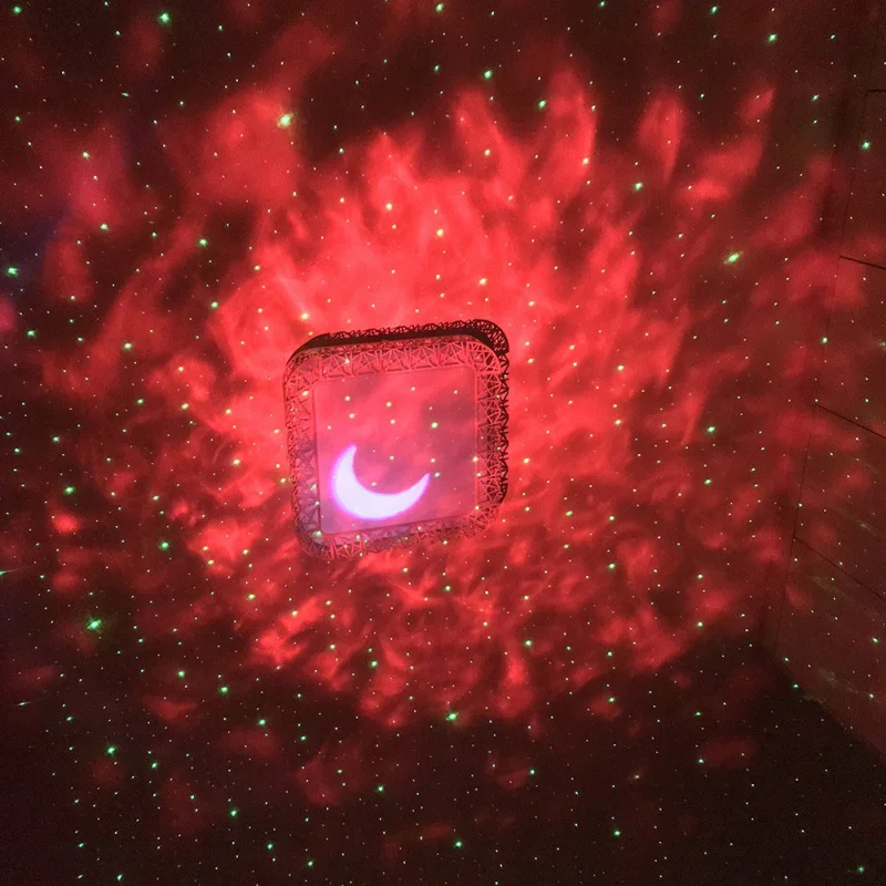 Светодиодная проекционная лампа музыкальная небесная морская луна музыка сон