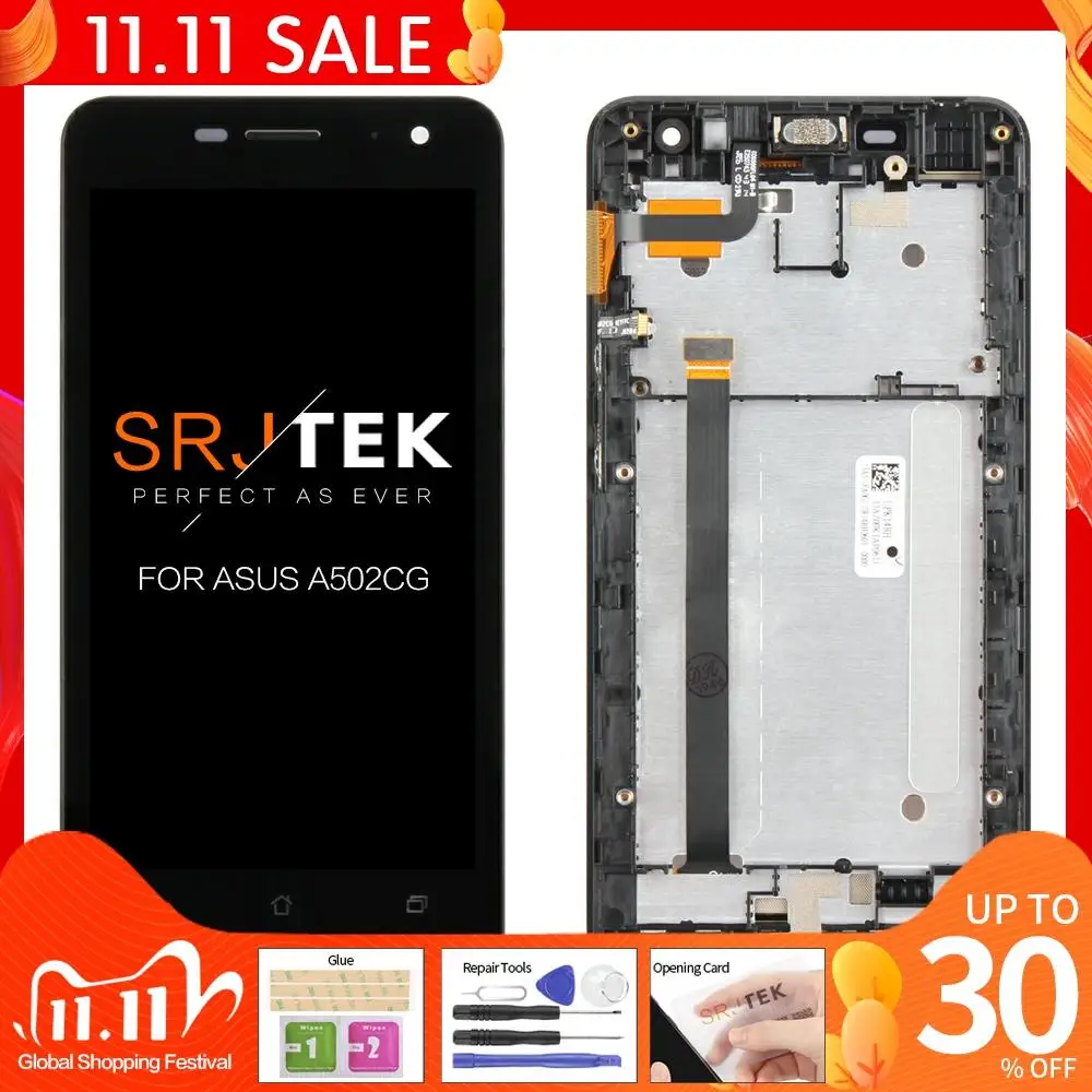 Оригинальный протестированный 5 дюймовый ЖК дисплей для Asus Zenfone Lite сенсорный