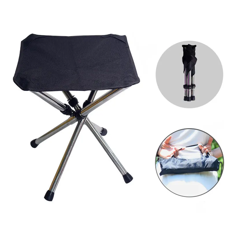 Уличный складной стул для кемпинга портативный из нержавеющей стали пикника