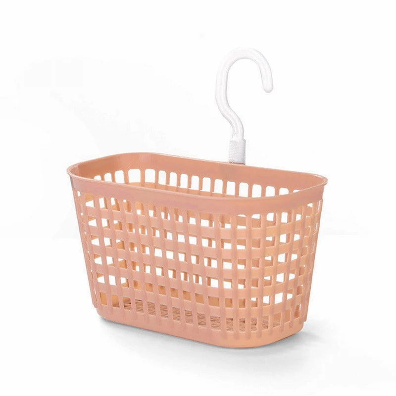 pink Hoomall кухня ванная комната Настольный пластиковый хранения подвесные корзины приправа многофункциональный Душ кухонный мешок для хранения Органайзер - Цвет: pink