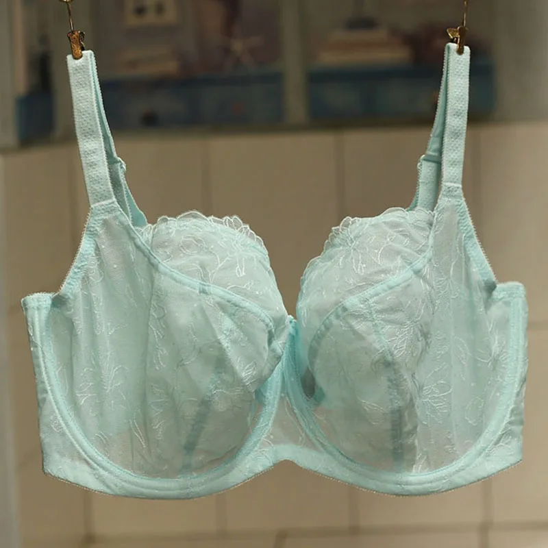 Женские бюстгальтеры минимайзеры размера плюс полностью закрывающие кружевные