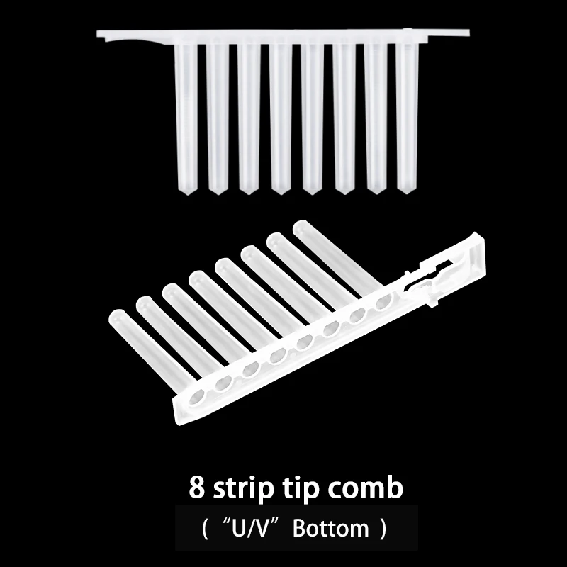 

8 Strip Tip Comb U Bottom V Botton Transparent PP Can be Sterilized and Used for Deep-well Plates 200ul