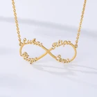 Индивидуальное бесконечное ожерелье с 1-4 именами для женщин, чокер, персонализированная Золотая нержавеющая сталь, индивидуальное имя, ювелирные изделия, подарок другу