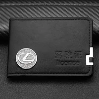 ultra thin car driver license holder leather cover id card pass certificate folder wallet for lexus ct200h is250 is200 rx gs nx