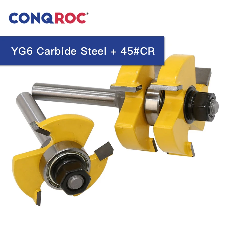 Набор фрез с 3 зубцами и 8 мм хвостовик деревянный дверной пол