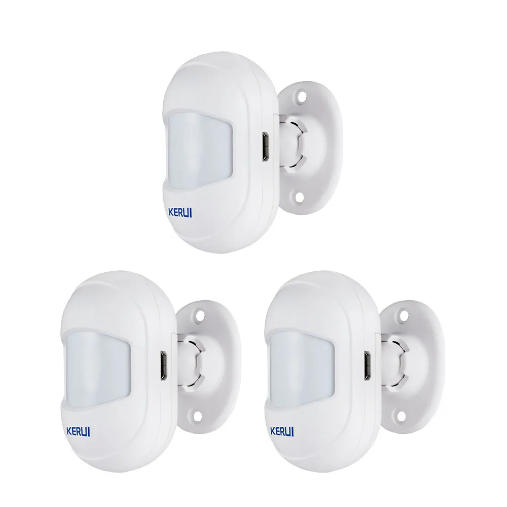 3pcs Motion Detector KERUI беспроводной мини небольшой подвижный угол домашней безопасности охранный PIR инфракрасный детектор движения для G18 WG11 wifi GSM сигнализация - Цвет: 3pcs Motion Detector
