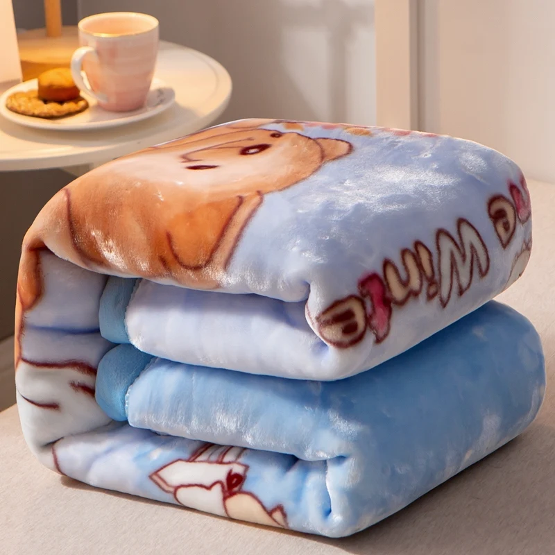 

Baby Blankets Cartoon Thicken Double Layer Coral Fleece Infant Swaddle Keep Warm Deken Owl Printed Newborn Baby Bedding Blanket