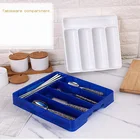 Органайзер для кухонных ящиков, лоток, ложки, вилки, столовые приборы, разделительная полка, контейнер для хранения, практичный органайзер для кухонных аксессуаров
