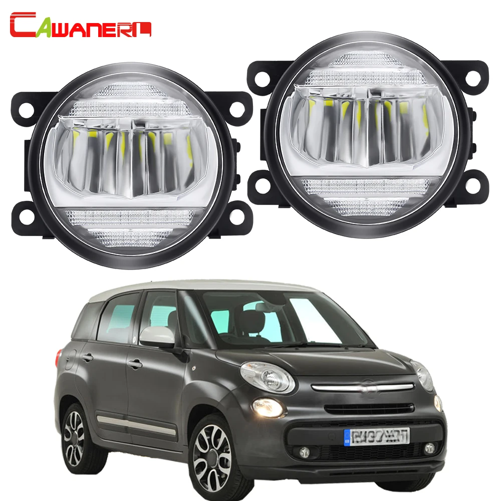 

2in1 туман светильник в сборе дневного светильник для Fiat 500 L4 1.4L 2012 2013 2014 2015 автомобиля H11 переднего бампера светодиодный Противотуманные фары ...