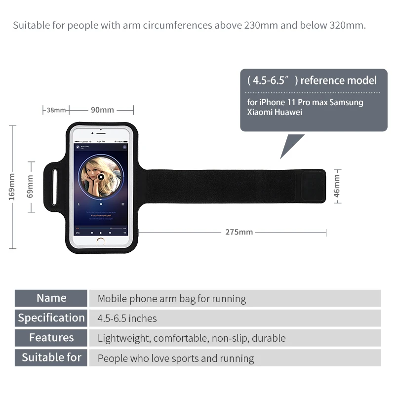 Сумка для бега спортивный чехол телефона фитнеса женщин держатель мобильного