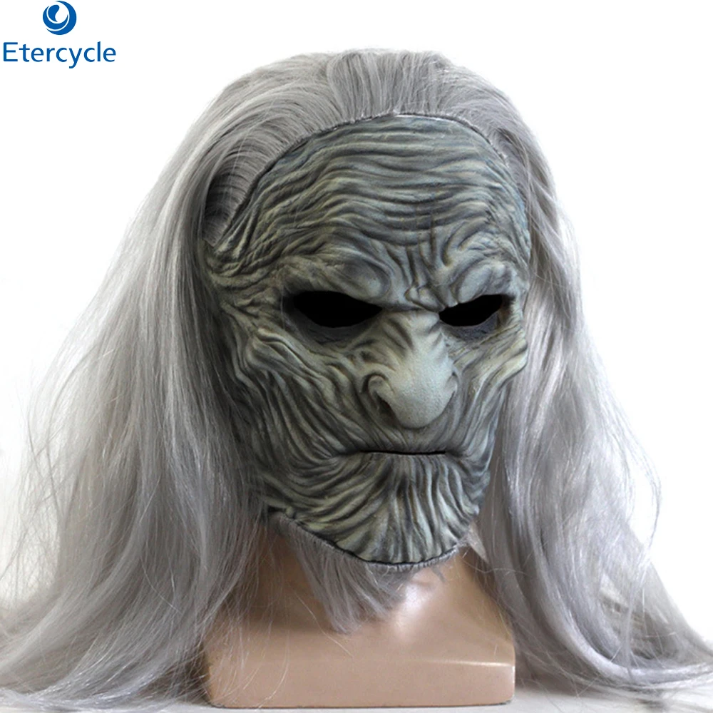 Ghost Night King Новая игра Смерти MOMO светодиодная световая маска Страшные маски tern горячая маска Хэллоуин женский призрак уродливый женский силиконовый маски - Цвет: Ghost Night King