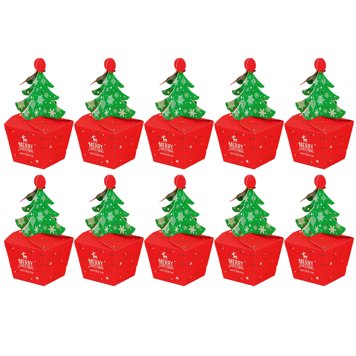Behogar 10 шт. Рождественская елка конфеты печенье в подарок подарочные бумажные