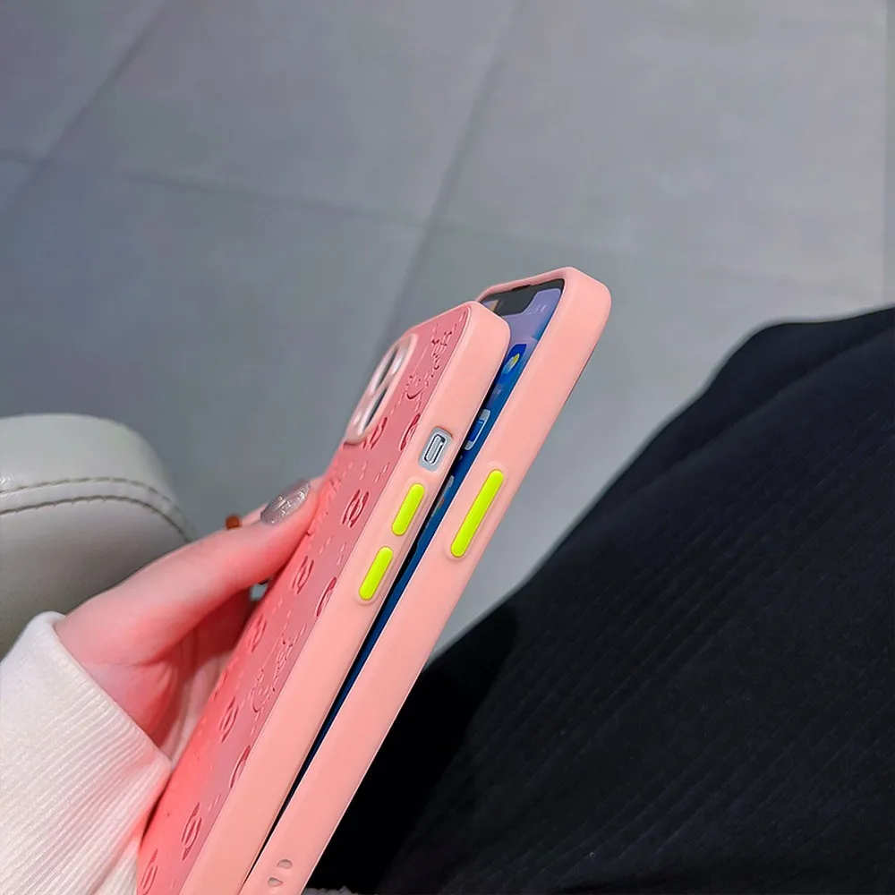 

Skin Sensation Pink Cat Pattern Soft Phone Case For iphone 13 12 11 Pro Max 7 8 Plus X XS XR Silicone Shockproof Cases Cover