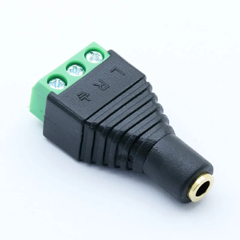 10 шт./лот CCTV Phono Jack 3 5 мм стерео контактный гнездовой разъем на AV винт балун