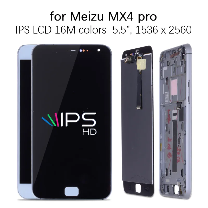 ЖК-дисплей для MEIZU MX4 lcd кодирующий преобразователь сенсорного экрана в сборе для MEIZU MX4 Pro дисплей запасные части черный белый