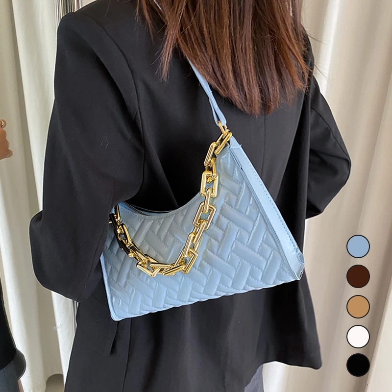 

Rhombus Check Shoulder Bag Casual PU Leather Underarm Bags for Female Luxury Clutches Designer Top Handle Pack Exquisite handbag