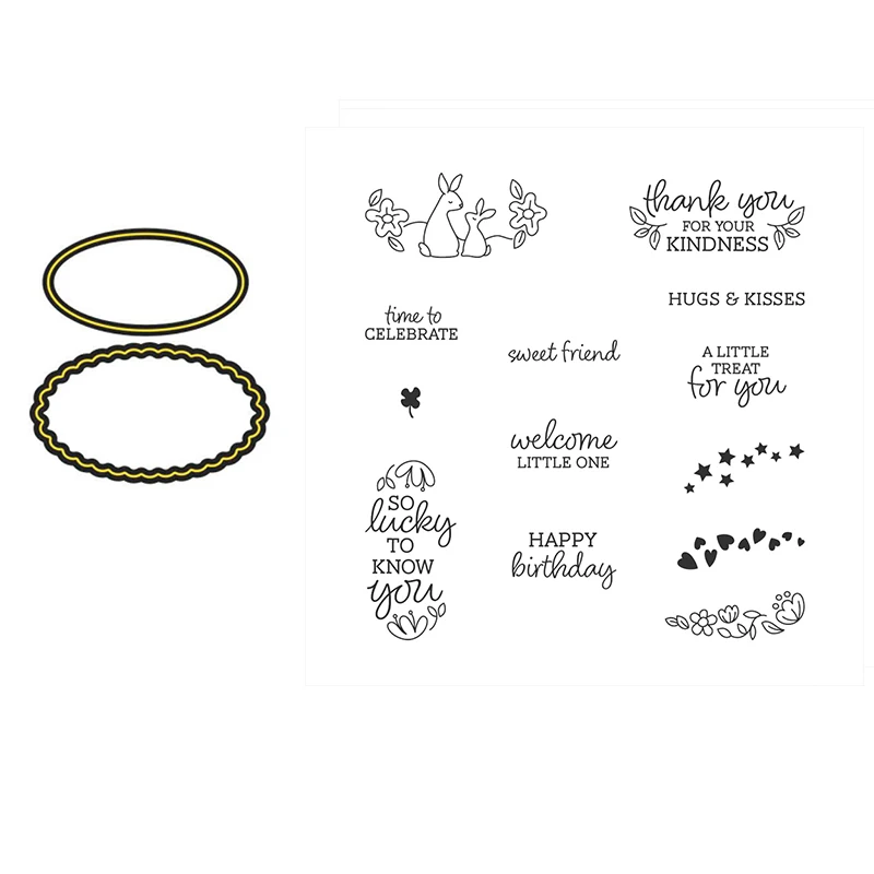 

Clear Stamps And Cutting Dies Fetit Fawn Love Star Flower For DIY Scrapbook Photo Album Craft Card 2021 New