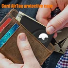 1 шт. Чехол-кошелек для Apple Airtag, локатор-трекер, устройство против потери, держатель для кредитных карт, зажим для бумажника, силиконовый защитный чехол